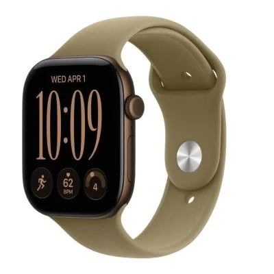 Apple Watch Series 12 GPS 42mm Dark Bronze Aluminium Case with Olive Sport Band - S/M